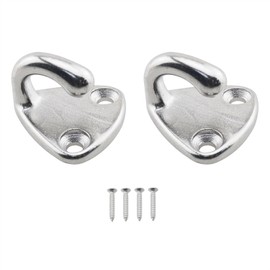HJGarden 2pcs Stainless Steel 316 Hook Coat Hooks Yacht Bumper Ball Hooks Fish Bank Life Preserver Retaining Hooks Sail Trawler Jacket Hooks Marine Grade Hardware with Screws