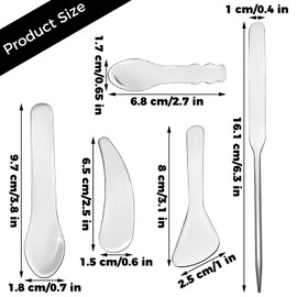 5PCS Makeup Spatula Stainless Steel Skincare Spatula Mini Metal Cosmetic Applicator Facial Massage Beauty Tools Reusable Cream Spatula Beauty Accessories for Mixing Sampling Face Mask Cream Lotions