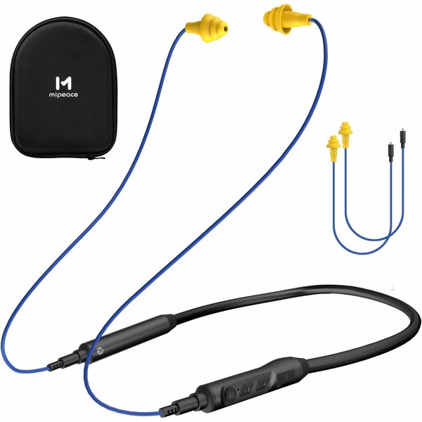 MIPEACE Bluetooth Earplug Headphones, Neckband Ear Protection Work earbuds-29db Noise