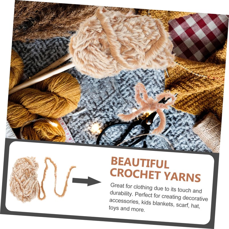 OHPHCALL 1 Roll Replaceable Polyester Crochet Yarn Comfortable and Supple