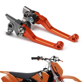 BIUGERCN Motorcycle Brake Lever Dirt Bike Clutch Lever Folding Aluminum for 65 SX 85SX FREERIDE 250R 350 TC65 TC85 Motocross Orange