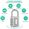 BeskooHome 2 Pack Combination Padlocks, Resettable 4-Digit Gym Locker Padlocks,