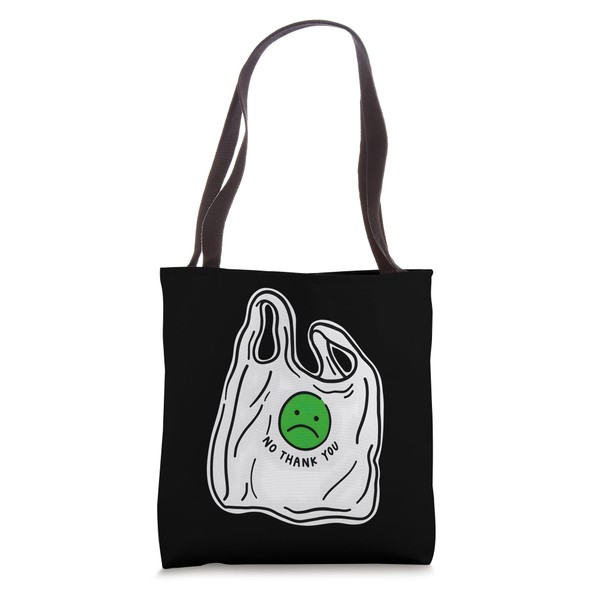 No Thank You to Plastic Tee Environmental Protection Nature Tote