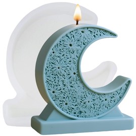 Moon Shape Candle Mold Crescent Moon Candle Silicone Molds for Candles Making Resin Casting Aromatherapy Candles Wax Polymer Clay Home Decoration