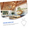 VILLFUL 50pcs Ceiling Hook Ceiling Hanging Hooks Drop Ceiling Clips