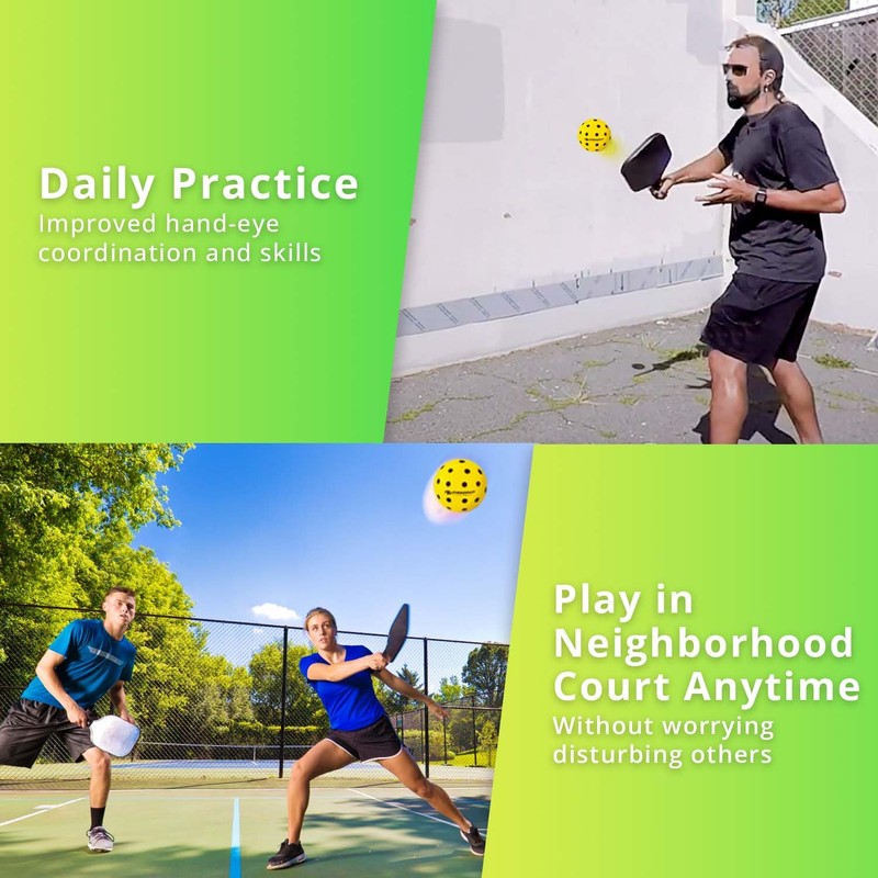 Silent Pickleball Balls - Quiet Foam Pickleballs for Indoor and