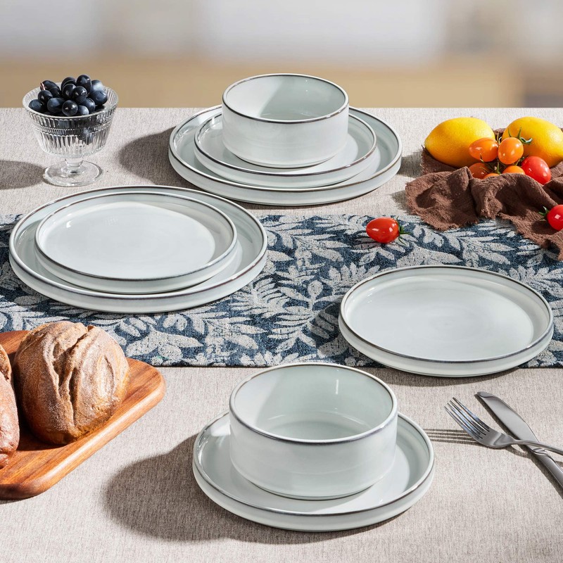 Herogo Plates and Bowls Dinner Dishes Sets for 6, 18