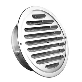 4 Inch Stainless Steel Round Vent Cover, Air Vent Built in Screen Mesh for Kitchen, Bathroom, Garage, Office and Warehouse Ventilation