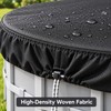 Round Above Ground Pool Cover, Heavy Duty Black All-Weather Protective