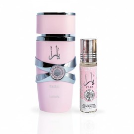 Lattafa Yara 2-piece Fragrance Bundle for Women (3.4 Oz Eau de Parfum Spray + 0.34 Oz Concentrated Perfume Oil)