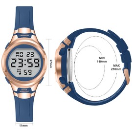 Timever Watches for Women Sport Digital Womens Watch Waterproof with Silicone Strap Alarm/Stopwatch/Chronograph/LED Back Light