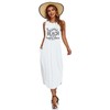 Women's Casual Beach Summer Dresses Sleeveless Graphic Long Sundress Cover