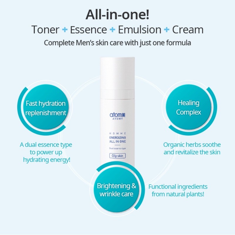 ATOMY Homme Energizing All in One 80ml Korean Cosmetics Made