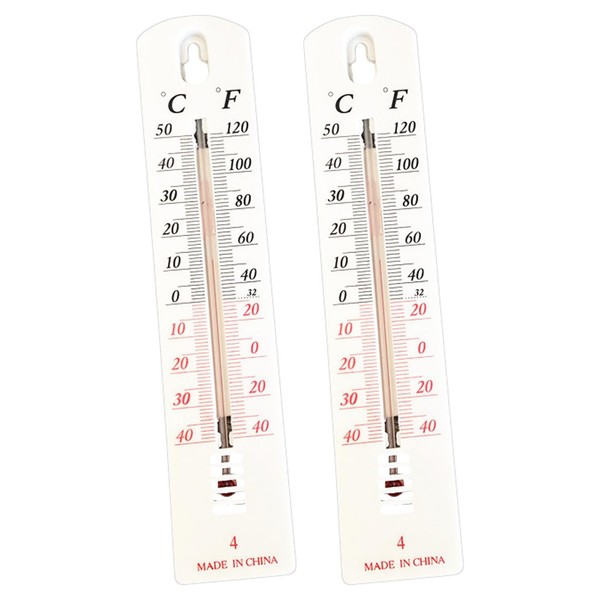 2Pcs Wall Thermometer, Outdoor Thermometer Read Accurate Celsius and Fahrenheit