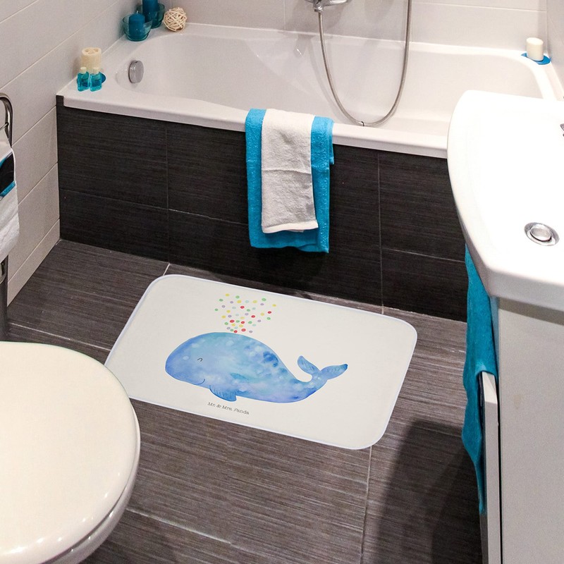 Mr. & Mrs. Panda Bath Mat Whale Confetti Gift Sea