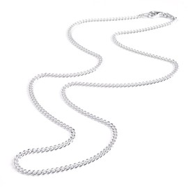 The Chain Company - Sterling Silver 20" Inch 2.0mm Thick Italian Curb Chain Necklace (20)