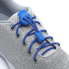 ALPHAPACE PACE LOCKS elastic no-tie shoelaces, shoelaces without laces, slip-on quick-release fasteners for sport, children and adults, 120 cm, 1 blue pair