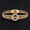 RAIDIN Stainless Steel 18k Gold Silver Plated Bangle Bracelet with