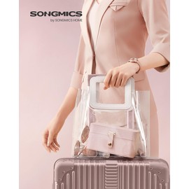 SONGMICS Jewelry Box, Travel Jewelry Case, 2-Layer Jewelry Holder Organizer, 4.6 x 6.3 x 3 Inches, Jelly Pink UJBC166R02