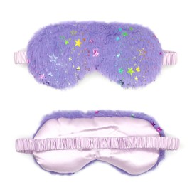 Eye Mask for Sleeping, Cute Star Fluffy Plush Sleep Mask Christmas Breathable Soft Silk Eye Cover Novelty Blindfold for Women Men Girls Kids Night Nap Travel Meditation A7MRXXYZ