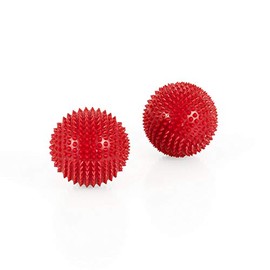 Magnetic Acupuncture Massage Balls, Pack of 2, Diameter 45 mm, Red