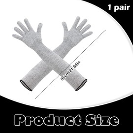 AKSIQIOL Level 5 Cut-Resistant Gloves long gardening gloves, heavy duty gardening gloves, guard gloves gardening, Extra Length (55cm) for Enhanced Coverage
