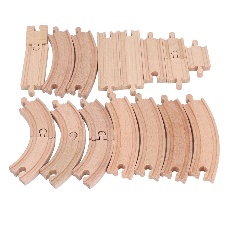 Wooden Train Track Set for Toddlers Assembly Kit Building Toys