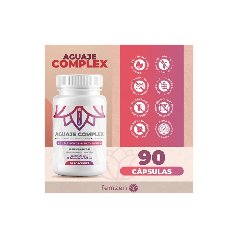 Aguaje Complex 90 Cápsulas - Realza Busto Y Glúteos
