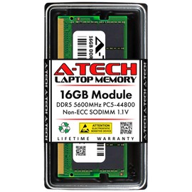 A-Tech 16GB RAM for Lenovo ThinkCentre M80q Gen 4, M90q Gen 4 Tiny Desktop | DDR5 5600MHz PC5-44800 SODIMM 1.1V 262-Pin Non-ECC SO-DIMM Memory Upgrade