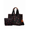 Creative Leopard Print Tote Bag Set, Large Capacity Waterproof Printed