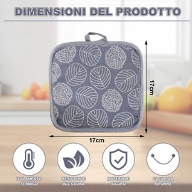 Scettar 6 Pot Holders Kitchen Insulated Pot Holders 17cm x 17cm Square Pot Holders Hanging Kitchen Gloves for Home Party Oven BBQ