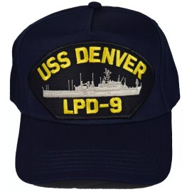 HNP USS DENVER LPD-9 SHIP HAT - NAVY BLUE - Veteran Owned Business