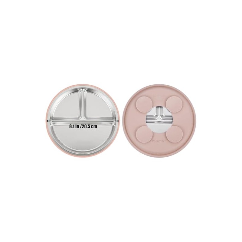 PandaEar - Platos para bebé, paquete de 2 placas de
