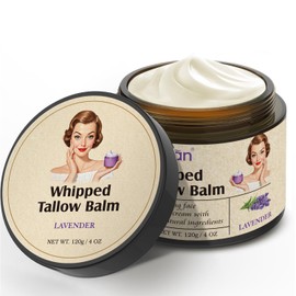 Tallow Cream, Old Moisturizing Cream, Mild Moisturizing, Lavender Essence Oil and Olive Oil Added, Elegant Taste, Deep Moisturizing, Daily Moisturizing Cream. Suitable for Both Men and Women