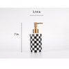 Checkered Soap Dispenser for Kitchen Bathroom Black & White, 1
