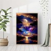 Waterfall Landscape Diamond Art Kits For Adults,DIY Moonlight Diamond Painting