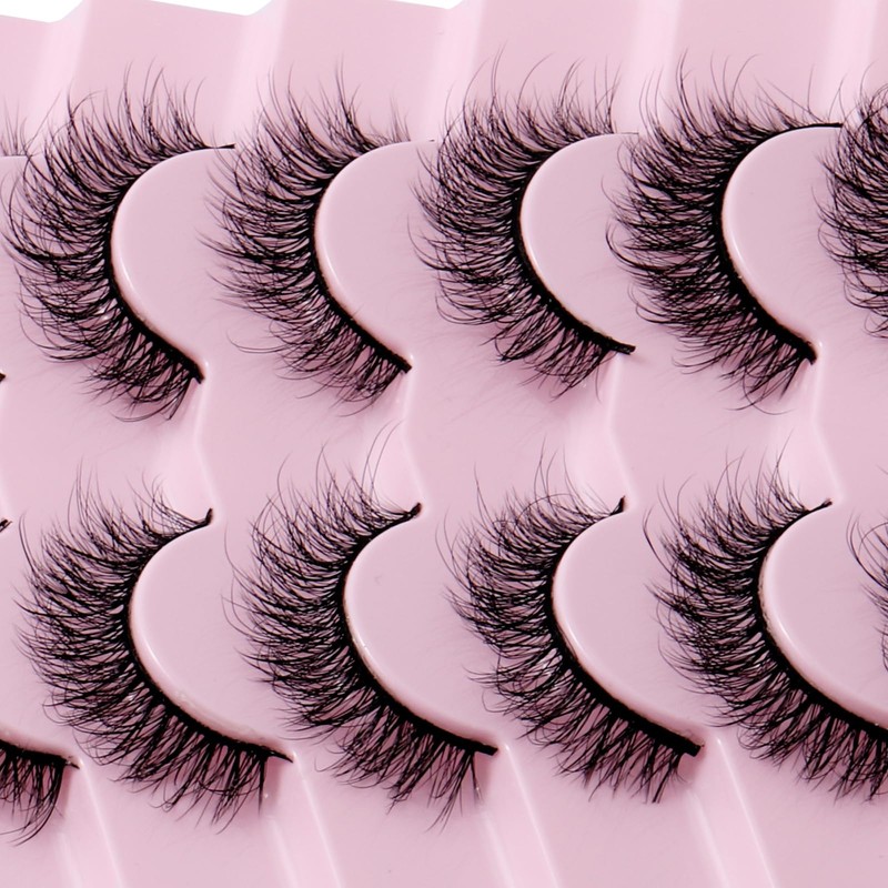 14 Pairs 6D False Eyelashes Fluffy Faux Mink D Curl