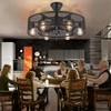 Depuley Outdoor Ceiling Fan with Light: 26" Caged Ceiling Fans