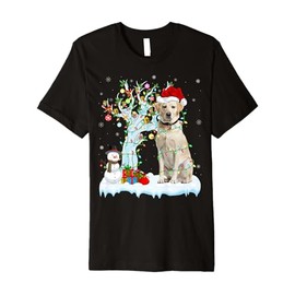 Xmas Tree Decoration Lights Labrador Retriever Dog Christmas Premium T-Shirt