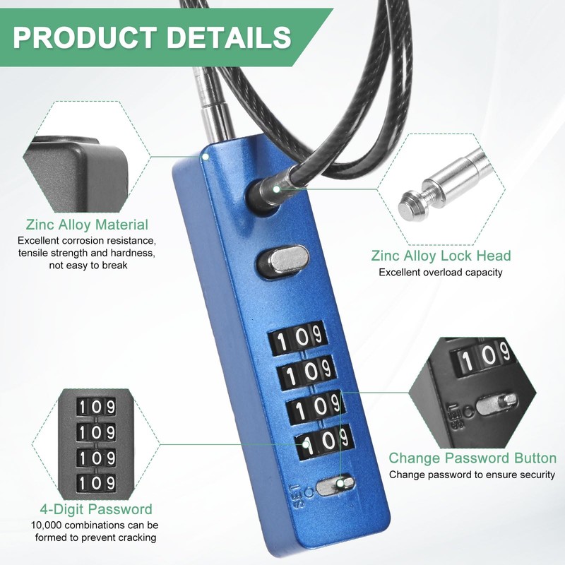 M METERXITY Gate Locks for Outdoor Fence, 11.81IN Heavy Steel