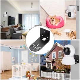 OLegei Set of 3 Wall/Celling Mount Surveillance Bracket Metal Dome Camera Mount-Universal Security Camera Mounting Bracket-CCTV Camera Indoor Mount Support (black)