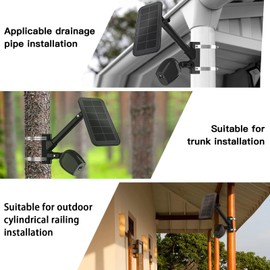 HOLACA 2 in 1 Bracket for Arlo Solar Panel/Arlo Pro 3/Arlo Ultra1&2/Arlo Essential/Arlo Pro 4/eufyCam Outdoor Accessories for Arlo Pro 4 and Arlo Solar Panel (Black 1 Pack)