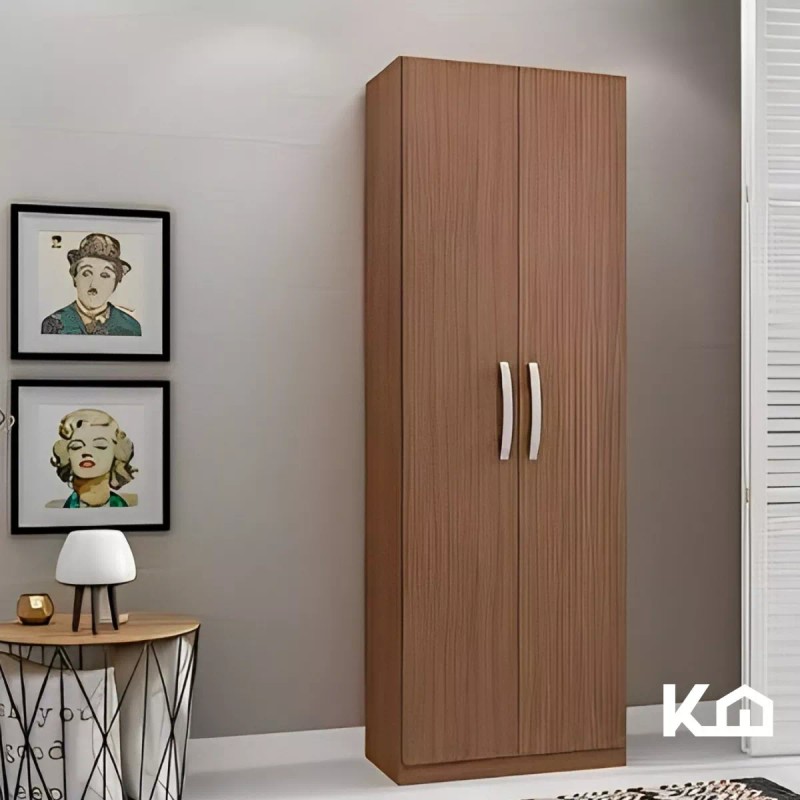 Kingsman Ropero De 2 Puertas Color Marrón De Mdp Con