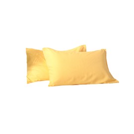 Evolive Ultra Soft Brushed Microfiber Standard Size 20"x30" Pillowcases Pair Set of 2 with Envelope Closure (20"x30" Standard, Yellow)