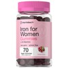 Horbäach Iron Gummies for Women – 70 Count, Grape Flavor,