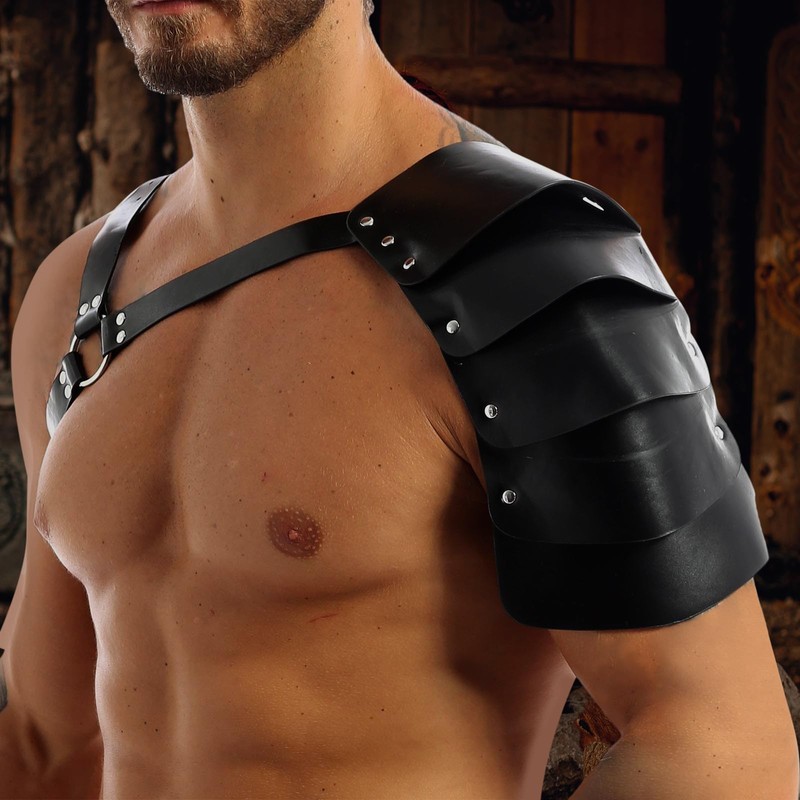 harayaa Gothic Steampunk Shoulder Armour Shrug Belt Single Shoulder Armour