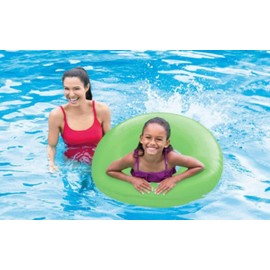 UCPORT Simple Cute Neon Color Hibiscus Pattern Float Ring for Children Fluorescent Neon Colors Hibiscus Swim Ring Float Sea Pool Marine Sports Leisure Goods Fluorescent Pink