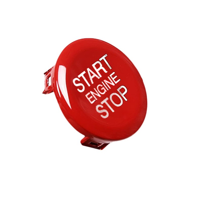 Red ABS Car Engine Start Stop Switch Button Cover Trim