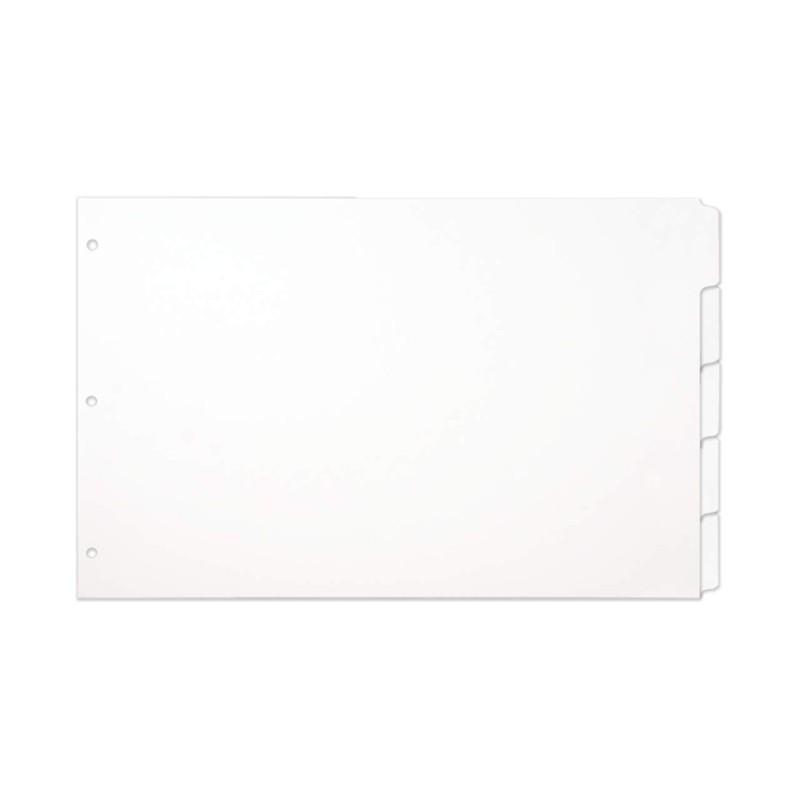 11x17 White 12 Tabbed Dividers Extra Long (24 per Package)