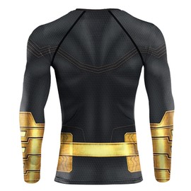 Men's Compression Sport Shirt Long Sleeves Workout Shirt Black